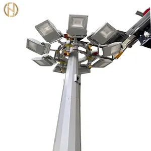 Futao 30m-45m cột cao LED chiếu sáng ống cực LED lũ ánh sáng gió highmast cực
