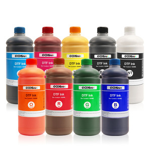 1000ml 9 màu sắc không trầm tích huỳnh quang rgbo Cmyk Trắng dtf sắc tố mực thiết lập cho Epson xp600 i3200 i1600 DX7 L805 L1800 máy in - Product Image 1