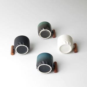 Tazze in Ceramica Raffinata con Manico in Legno, <span class=keywords><strong>Design</strong></span> Moderno per Caffè e Tè - Product Image 5