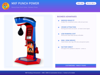 Machine de boxe à monnayeur avec fonction de pointage des coups, compatible paiement mobile par carte, à vendre