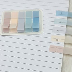 กระดาษโน้ตสีโมรันดี ชุดสติกเกอร์แบบมีกาวในตัว กระดาษโน้ตใส ปรับแต่งได้ สำหรับนักเรียน ใช้ทำเครื่องหมาย ฉลากแบบฉีกได้ - Product Image 3