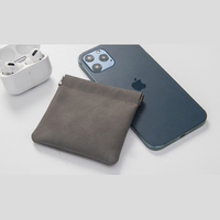 Sac de rangement pliable en PU de petite taille pour écouteurs, organiseur de câbles numériques et de bijoux, pratique et de qualité