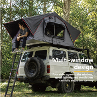 Tente de toit souple 4x4 tout-terrain quatre saisons à montage rapide, coque en alliage d'aluminium alvéolé, tissu Oxford léger et imperméable