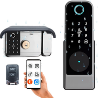 Serrure électronique intelligente Ttlock Tuya étanche, serrure numérique à double empreinte digitale, sécurisée pour garages et portails