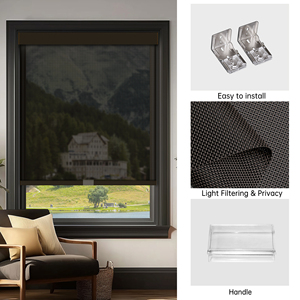 SAMADHI <b>Window</b> Shading Custom Motorized Roller Shades Roller Blinds Vertical Design Polyester for Hotel - Product Image 4