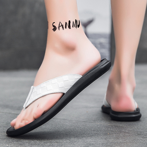 Mô Hình Lưới Da Chính Hãng Flip Flop Kích Thước 38-44 Mềm Đế Ngoài Mới Nhất Thiết Kế <span class=keywords><strong>Slide</strong></span> Giày Dép Phẳng Cho Nam Giới - Product Image 2