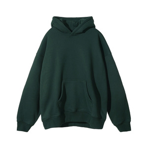 Sweat à capuche unisexe court de haute qualité en molleton français polyester/coton imprimé personnalisé motif uni automne service OEM - Product Image 6