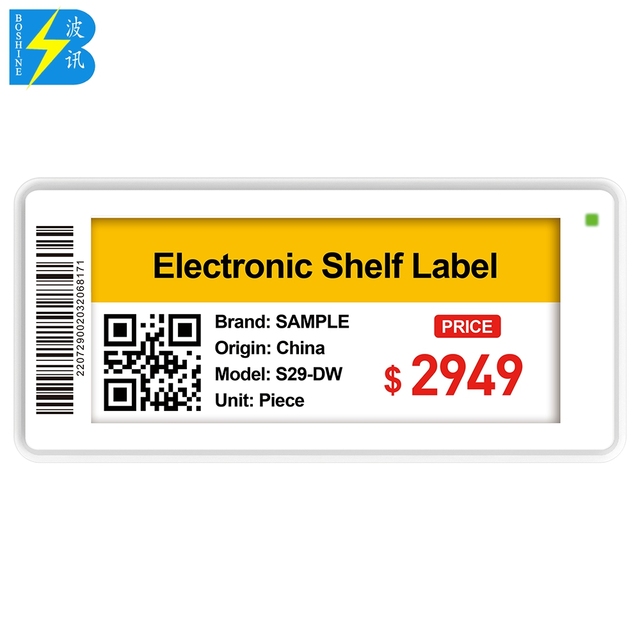 Boshine 2025 ESL System Lcd Digital Shelf Label Electronic Price Tag Display