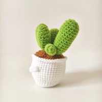 2025 vente chaude tricoté à la main plantes en pot succulentes ornements de bureau émotionnels interdisant les cartes d'anxiété fête des pères saint valentin