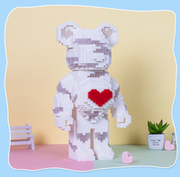 Jeu de blocs de construction en briques, jouets éducatifs personnalisés, ours, cadeau