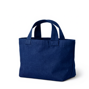 New Arrival Custom 10oz Cotton <b>Tote</b> <b>Bags</b> 100% Canvas Short Hand Flat shopping <b>Bags</b> navy with Letter Pattern - Product Image 2