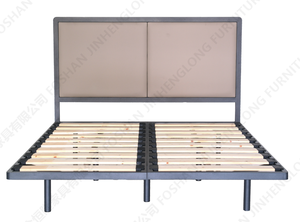 Tête <span class=keywords><strong>de</strong></span> <span class=keywords><strong>lit</strong></span> rembourrée Cadre <span class=keywords><strong>de</strong></span> <span class=keywords><strong>lit</strong></span> en bois et métal - Product Image 2