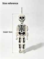 Nouveau produit haut de gamme : Porte-clés pendentif squelette d'Halloween en peluche, os blancs, pour une ambiance amusante, cadeau mignon pour enfants
