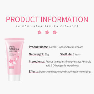 Limpiador Facial Laikou 50g Japonés de <span class=keywords><strong>Sakura</strong></span>, Limpieza Profunda, Reparación, Hidratación, Iluminación, Eliminación de Puntos Negros, Antiarrugas - Product Image 4