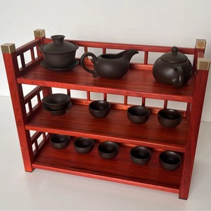 Solid Wood Rosewood <b>Desktop</b> <b>Shelf</b> Single Layer Mortise And Tenon Structure For Wine Display - Product Image 2