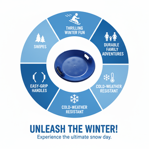 <span class=keywords><strong>Luge</strong></span> ronde portable et durable en HDPE écologique pour enfants, pour la neige, le gazon et le sable - Product Image 3