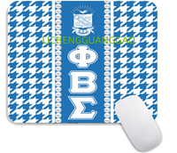 Tapis de Souris Carré Personnalisé en Caoutchouc de Haute Qualité Gamma Phi Delta pour Bureau – Vente Flash en Gros pour Sororités