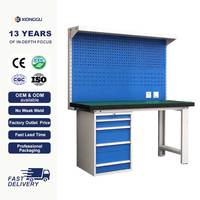 Banc de travail antistatique de laboratoire avec panneau perforé et armoire à tiroirs, station d'emballage ESD pour salle de test de soudure de circuits imprimés