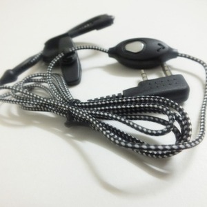 Auriculares para Walkie Talkie, Cable Trenzado Universal, Negro y Blanco, 80 cm, Material Plástico a Prueba de Polvo - Product Image 1