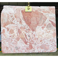 Dalle de marbre rose rose crème de luxe carreaux de pierre naturelle pour Villa escalier comptoirs de cuisine panneau mural décoration de magasin de luxe