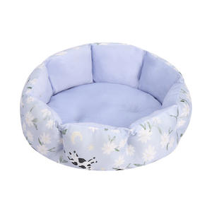 Cama Redonda Premium para Mascotas Grandes, Impermeable, Acogedora, Antideslizante, con Estampado Personalizado, para Viajes, Calmante, Envío Directo - Product Image 2