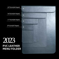 Restaurant-und Hotel bedarf Schwarzes PU-Leder-Menü brett Guest Check Folder Bill Note Schreib block halter Mode Guangdong