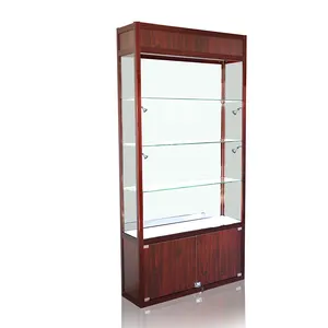 Armoire d'exposition en verre avec lumière LED, panneau de vitrine personnalisé de luxe de Boutique