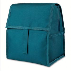 Freezable Lunch Bag Black Zip and Fold Closure with Buckle Handle Built with EcoFreeze Technology Lunches Foldable Cooler Bag - Product Image 1