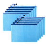 Carpeta de Archivos Personalizada A4 con Cierre de Cremallera y Malla de PVC, con Logotipo, para Organización de Oficina y Hogar, Carpeta para Conferencias