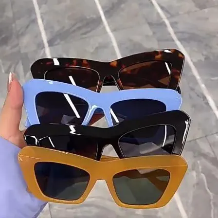 LBAshades New Color Cat Eyes Sunglasses Brand Designer Fashion Glasses Retro Women Wide Leg Sunglasses Custom Logo