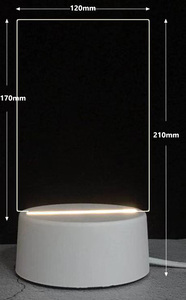 Luce notturna 3D luce LED lampada luce Base chiara acrilico foglio trasparente Cast Board - Product Image 2