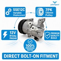 YLS Auto-Klimaanlagenkompressor für Toyota Avensis 2.0 2.2 2.4 88310 05090 88310 05120 447190 3660 Scroll-Klimaanlagenpumpe 7PK