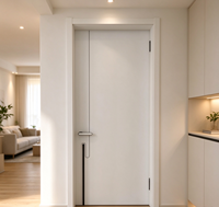 Porte intérieure classique blanche à deux panneaux, sur mesure, taille et finition personnalisables, OEM ODM