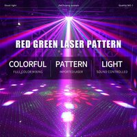 Jc Quatre Couche Papillon Led Derby Disco Laser Lumière Dmx Rgbw 4In1 Dj Disco Stage Party Derby Lumières Night Club Lumière Disco