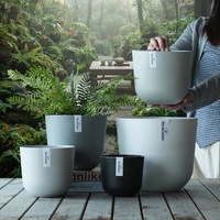 Vente directe d'usine, pots à fleurs en plastique modernes, légers, recyclables, jardinières avec drainage, décoration intérieure, pots pour plantes