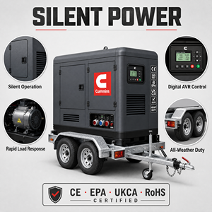 Groupe électrogène silencieux 20 kVA 30 kW 50 kVA 100 kVA, groupe électrogène diesel avec moteurs Ricardo, Cummins, Kofo, Yangdong, Weichai - Product Image 2