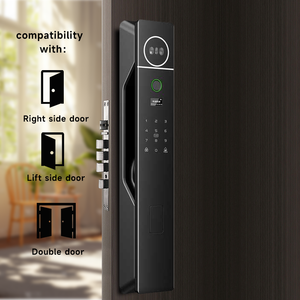 Gerçek zamanlı Video interkom akıllı elektronik dijital TUYA 3D yüz tanıma parmak izi şifre kartı WiFi alüminyum akıllı kilit - Product Image 4