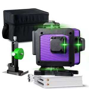Laser Level 16 Line Green Light 520Nm Industrial Grade With Mount And Case For Wall Floor Alignment - Product Image 1