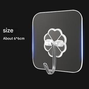 Top Sale 6 cm Punch-Free Multifunctional Transparent Adhesive Hanger <strong>Hook</strong> Self-Adhesive <strong>Wall</strong> <strong>Hook</strong> for Bathroom Acrylic - Product Image 2