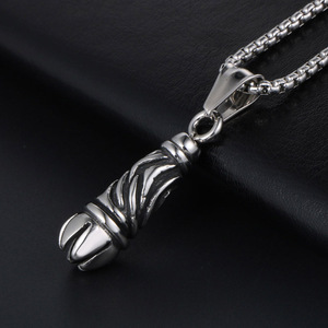 Collar con colgante de acero de titanio, diseño gótico, pequeño, moderno, Punk, para hombres y mujeres, SP615 - Product Image 3