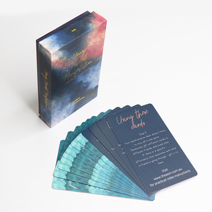 Top vente conception personnalisée papier impression Tarot jeux de cartes avec couvercle et boîtes inférieures imprimées