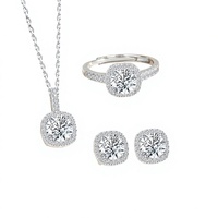 Bague de luxe exquise en argent sterling 925 plaqué rhodium avec moissanite carrée en forme de cube de sucre, bijou de mode pour femme, vente en gros