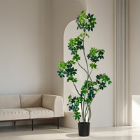 Plante artificielle en PVC souple en forme de patte de canard pour la décoration intérieure, durable, écologique, résistante aux UV, pour l'intérieur et l'extérieur, Thanksgiving, Noël