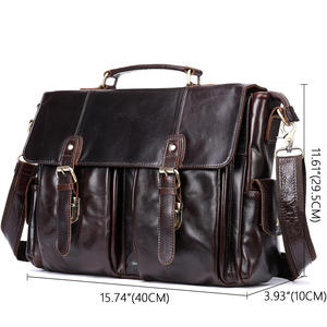 Sac à bandoulière en cuir de vache véritable Andong, grande capacité, sacs à main de luxe, sacoche pour ordinateur portable 14 pouces, sac de voyage, sac d'affaires - Product Image 3