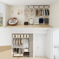 Armoire sur pied en acier avec portes coulissantes personnalisées, design moderne, structure entièrement en acier pour chambre à coucher, vestiaire et dressing