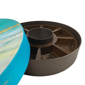 Boîte à bijoux et montres de luxe de haute qualité, personnalisée, de forme ronde, fabriquée par un fabricant professionnel, avec logo personnalisé - Product Image 6