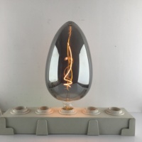 Ampoule LED Edison en forme de balle, fumée foncée, 4W, 220-240V, E27, filament doux vintage, lumière décorative résidentielle SMD