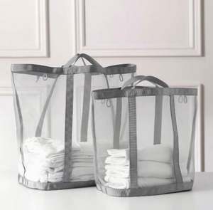 Modern Nylon <b>Laundry</b> Basket Foldable Wall Hanging Mesh <b>Laundry</b> <b>Washing</b> <b>Bag</b> - Product Image 6