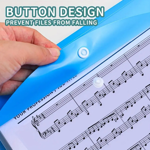 New Hot Bán hàng rõ ràng nộp hồ sơ phong bì A4 dày nhựa PP tập tin Pocket tài liệu thư mục tập tin - Product Image 5