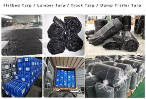 Bâche robuste en vinyle noir 18 oz pour remorque, benne de camion à benne basculante et plateau de camion à plateau plat, 6' x 6' x 6' - Product Image 5